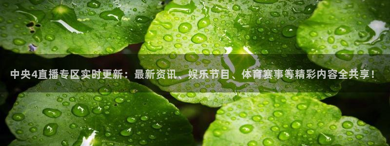 88看球网nba在线直播观看：中央4直播专区实时更新：最新资讯、娱乐节目、体育赛事等精彩内容全共享！