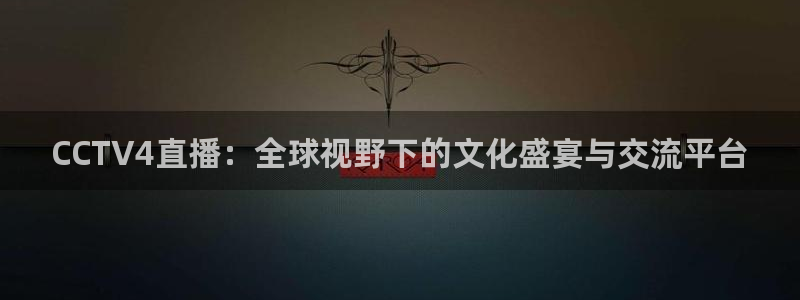 88看球nba直播：CCTV4直播：全球视野下的文化盛宴与交流平台