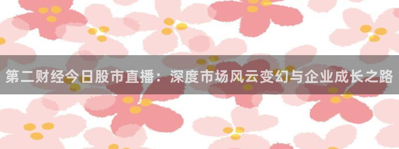 888看球直播nba：第二财经今日股市直播：深度市场风云变幻与企业成长之路